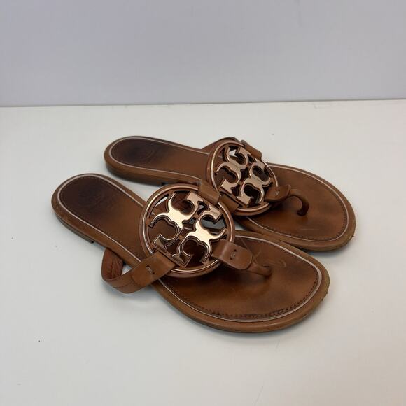 Tory Burch Miller Sandals Vintage Vachetta Woman’s Size 6 - Picture 2 of 7